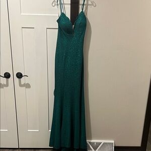 Clarisse Sparkling Teal Maxi Dress